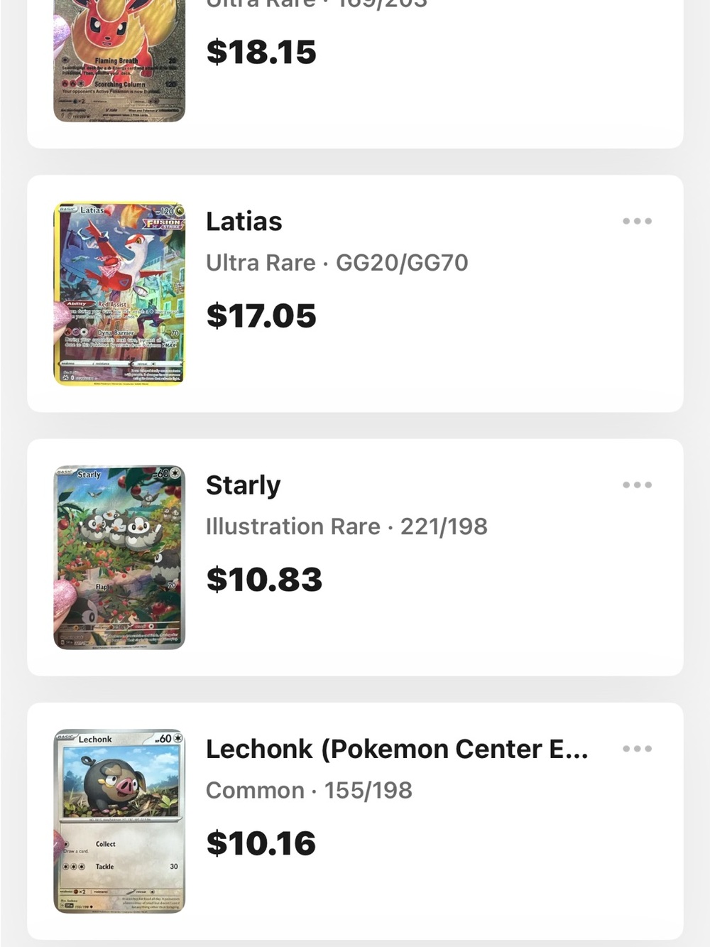 Pokemon Trading Card Lot - Gold Flareon V, Yellow Pikachu, Blue Latias - Picture 16 of 16